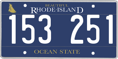 RI license plate 153251