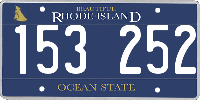 RI license plate 153252