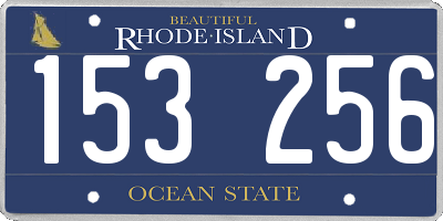 RI license plate 153256