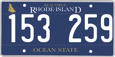 RI license plate 153259