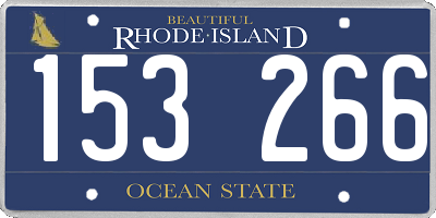 RI license plate 153266