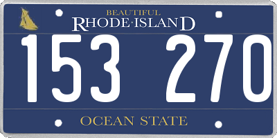 RI license plate 153270