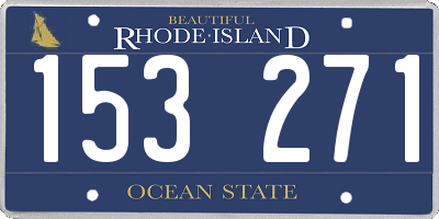 RI license plate 153271