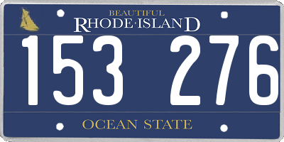 RI license plate 153276