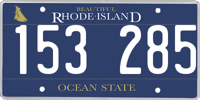 RI license plate 153285
