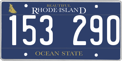RI license plate 153290