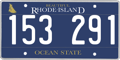 RI license plate 153291
