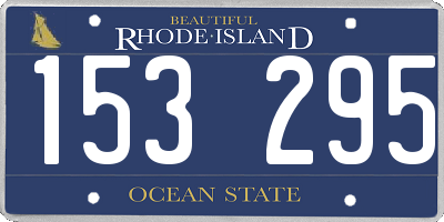 RI license plate 153295