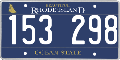 RI license plate 153298