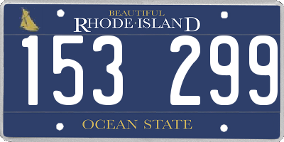 RI license plate 153299