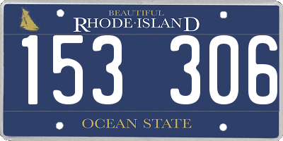 RI license plate 153306