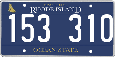 RI license plate 153310