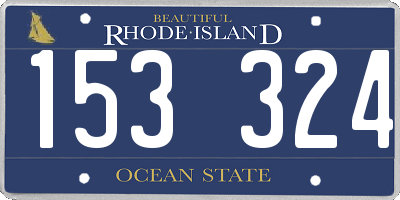 RI license plate 153324
