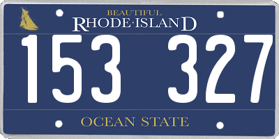 RI license plate 153327
