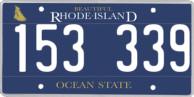 RI license plate 153339