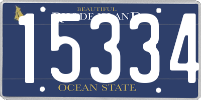 RI license plate 15334