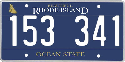 RI license plate 153341