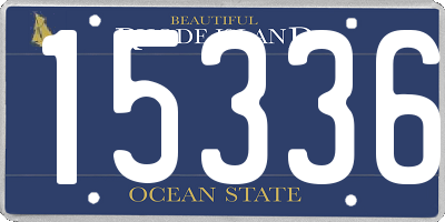 RI license plate 15336