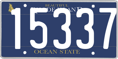 RI license plate 15337