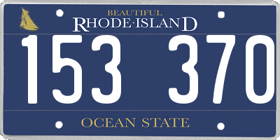 RI license plate 153370