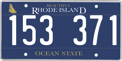 RI license plate 153371