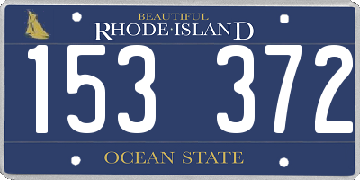 RI license plate 153372