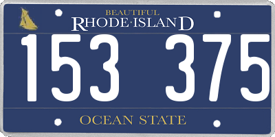 RI license plate 153375
