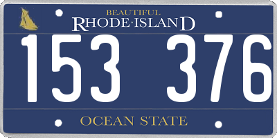 RI license plate 153376