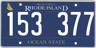 RI license plate 153377