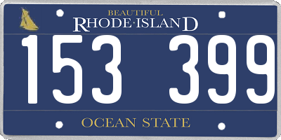 RI license plate 153399