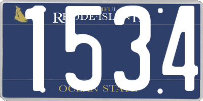 RI license plate 1534