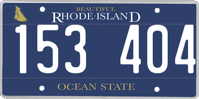 RI license plate 153404