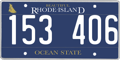 RI license plate 153406