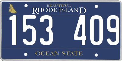 RI license plate 153409