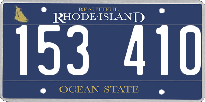 RI license plate 153410