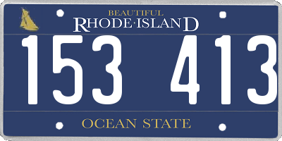 RI license plate 153413