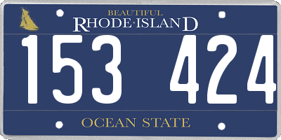 RI license plate 153424