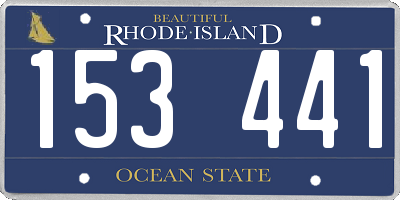 RI license plate 153441