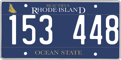 RI license plate 153448