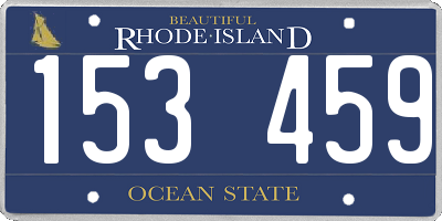 RI license plate 153459