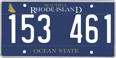 RI license plate 153461