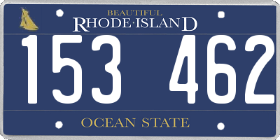 RI license plate 153462