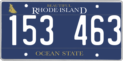 RI license plate 153463