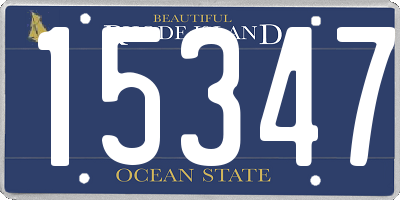 RI license plate 15347