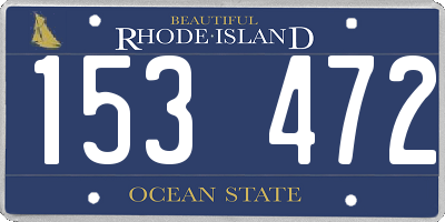 RI license plate 153472