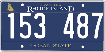RI license plate 153487