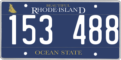 RI license plate 153488