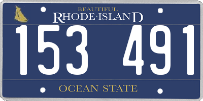 RI license plate 153491