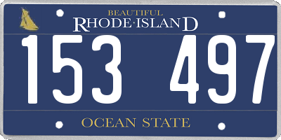 RI license plate 153497