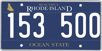 RI license plate 153500